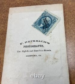 1865 President Andrew Johnson CDV, R11C stamp F. Heimbach Allentown PA