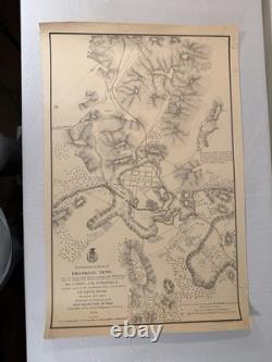 1874 Franklin TN Civil War Map 19x28.5 Original American Litho Co