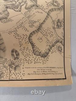 1874 Franklin TN Civil War Map 19x28.5 Original American Litho Co