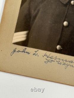 1880s John L Herman Civil War Soldier Portrait photo Fort Wayne IN Miner