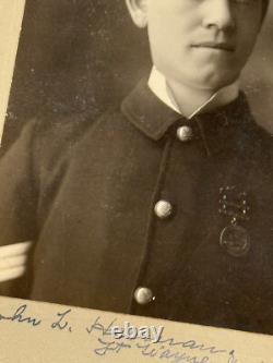 1880s John L Herman Civil War Soldier Portrait photo Fort Wayne IN Miner