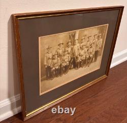 1890s CONFEDERATE VETERANS Civil War UCV Gun Rifle Men Man Large Framed PHOTO