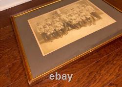 1890s CONFEDERATE VETERANS Civil War UCV Gun Rifle Men Man Large Framed PHOTO