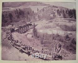 1894 Antique AMERICA PHOTO BOOK Railroad OLD WEST INDIAN Slavery SOUTH Civil War