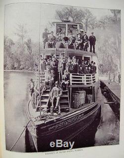 1894 Antique AMERICA PHOTO BOOK Railroad OLD WEST INDIAN Slavery SOUTH Civil War