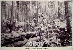 1894 Antique AMERICA PHOTO BOOK Railroad OLD WEST INDIAN Slavery SOUTH Civil War