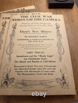 1912 Civil War Through the Camera Lot of 9 Parts Brady Photos Elson History