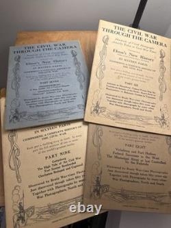 1912 Civil War Through the Camera Lot of 9 Parts Brady Photos Elson History
