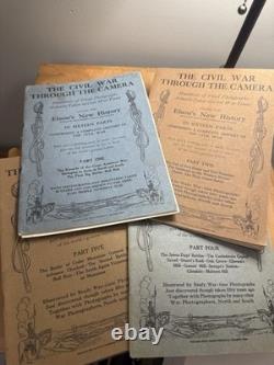 1912 Civil War Through the Camera Lot of 9 Parts Brady Photos Elson History