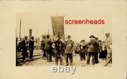 1924 RPPC PHOTO CIVIL WAR VETERAN'S GAR MICHIGAN DRUM CORPS VG Boston Mass