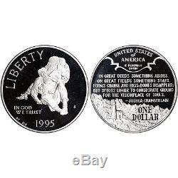 1995 US Civil War Battlefield 3-Coin Commemorative Proof Set in Photo Case