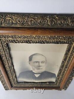 19th Century Antique Photograph Ornate Wood Frame Civil War Era Ohio Sherrick