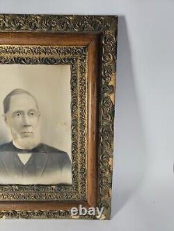 19th Century Antique Photograph Ornate Wood Frame Civil War Era Ohio Sherrick