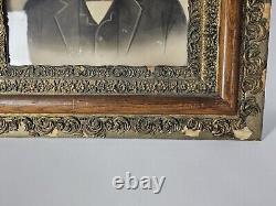 19th Century Antique Photograph Ornate Wood Frame Civil War Era Ohio Sherrick