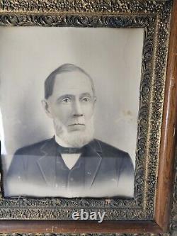 19th Century Antique Photograph Ornate Wood Frame Civil War Era Ohio Sherrick