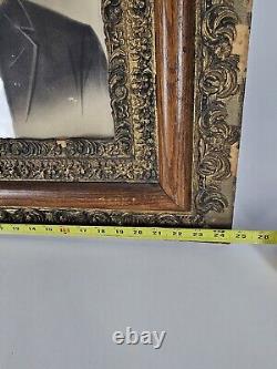 19th Century Antique Photograph Ornate Wood Frame Civil War Era Ohio Sherrick