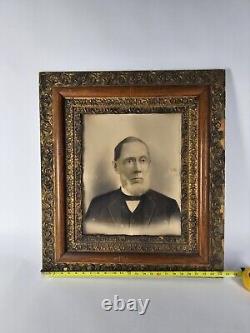 19th Century Antique Photograph Ornate Wood Frame Civil War Era Ohio Sherrick