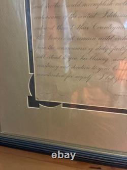 19th century broadside robert e lee farewell address in vintage frame