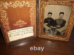 1/2 Plate Tintype Photo of Civil War Soldier Holding Hands Battle of Bull Run