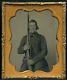 1/4 Plate Ambrotype Photograph Pre Civil War Armed Militia 1858 Perry County Pa