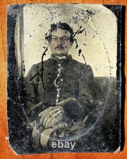 1/4 Tintype Civil War Soldier Original 1860s Photo