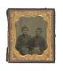 1/6 Plate Civil War Tintype Two Ohio Soldier Wearing Shell Jackets Brothers
