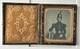 1/6 Tinted Ambrotype Soldier In Militia Uniform New York Photo Bacon Civil War