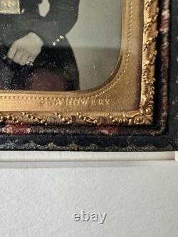 1/6 Tinted Ambrotype Soldier in Militia Uniform New York Photo BACON Civil War