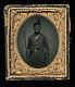 1/6 Tintype Photo Double Armed Pennsylvania Bucktail Civil War Soldier 1860s