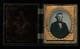 1/6 Pre Civil War Ambrotype Bearded Man Kentucky Tennessee Family