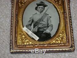 1/6 th Civil War Armed Soldier With Saber + Edmonds Hat