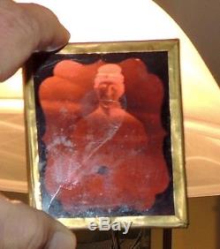 1/6th Plate Ruby Ambrotype Tinted Photo, Civil War Soldier w. Full Union Case