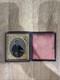 1/6th Plate Ambrotype Armed Civil War Union 1960 1950s Full Dress