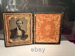 1/9 Ambrotype/Tintype Leather Case Photos 4 Total
