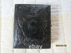 1/9 plate Black Civil War Sargent, in Rare patrotic GEORGE WASHINGTON CASE