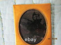 1/9 plate Black Civil War Sargent, in Rare patrotic GEORGE WASHINGTON CASE