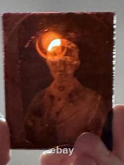 1/9th Plate Original Ambrotype Image Of Union Soldier, Unidentified, Half Cased