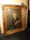 23x26 Antique Civil War Era Hand Painted Watercolor Photograph In Orgn Frame