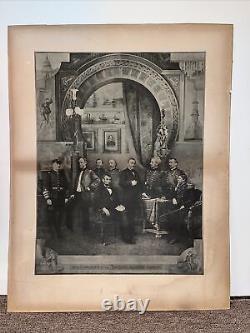27 x 21 Photograph 1884 President Lincoln & Union Generals Travelers Insurance