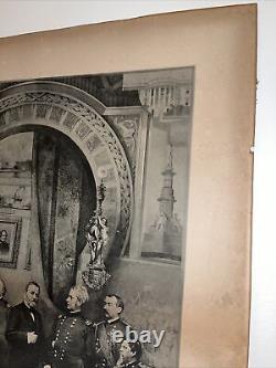27 x 21 Photograph 1884 President Lincoln & Union Generals Travelers Insurance