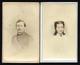 2 Cdv Photos Civil War Soldier Tinted Sash & Wife By Mcclees Philadelphia 1860s