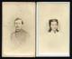 2 Cdv Photos Civil War Soldier Tinted Sash & Wife By Mcclees Philadelphia 1860s