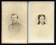 2 Cdv Photos Civil War Soldier Tinted Sash & Wife By Mcclees Philadelphia 1860s