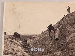 (2) Civil War CDV Photographs Mathew Brady Album Gallery Servant Confederate Gun