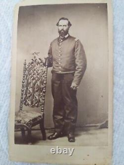 2 OF SAME Civil War Soldier Photo 1ST LT DANIEL B. MERRIMAN HISTORIC CDV NY RARE