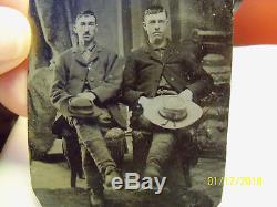 2 Original CIVIL War Tintypes Confederate Cavalrymen In Sack Coats & Sgl Soldier