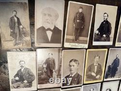 38 MEN & BOYS Lot of CDV Photos Civil War Era & Later