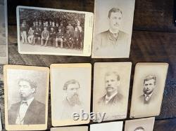 38 MEN & BOYS Lot of CDV Photos Civil War Era & Later