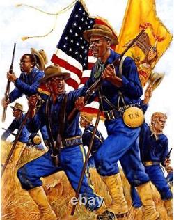 38x50 Buffalo Soldiers African American Civil War Canvas Wrap Print Photo Art