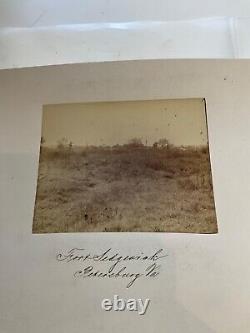 396 Petersburg Ft Sedgwick Battlefield Photo 1870's note Four Elderly CIVIL WAR